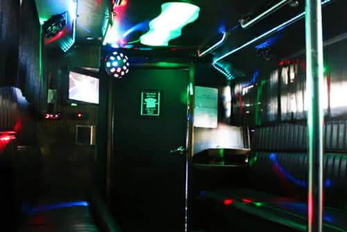 Colorful Lighting on the Party Bus